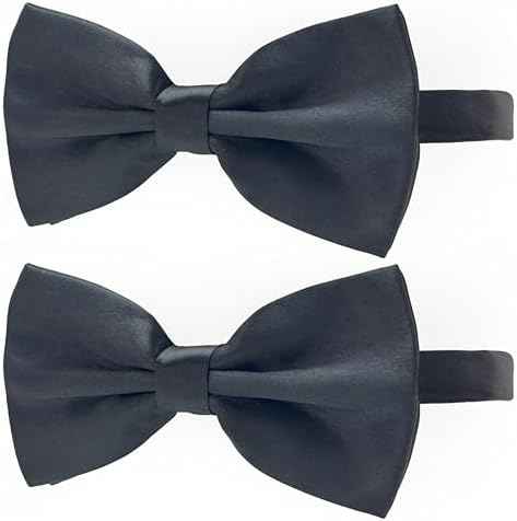 Black Bow Tie for Dogs, KOOLMOX Adjustable Dog Bow Tie Collar for