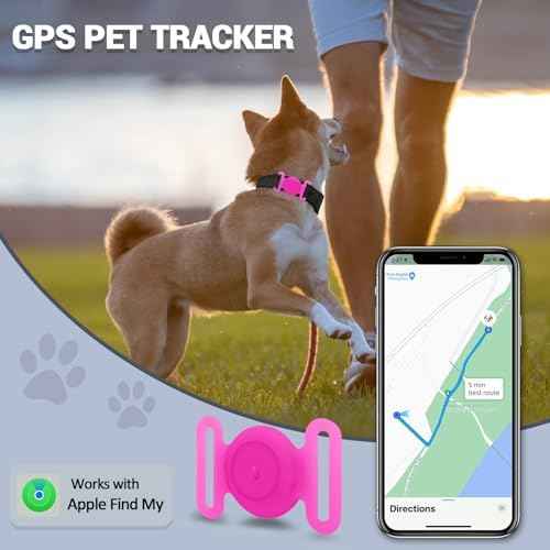 GPS Tracker for Dogs, Mini GPS Pet Tracker with Silicone Cover, IPX8
