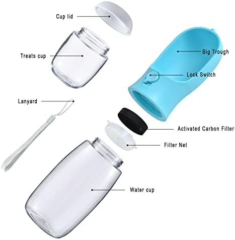 Dog Water Bottle with Food Container, Travel Puppy Water Bowl, Portable Pet - Image 5