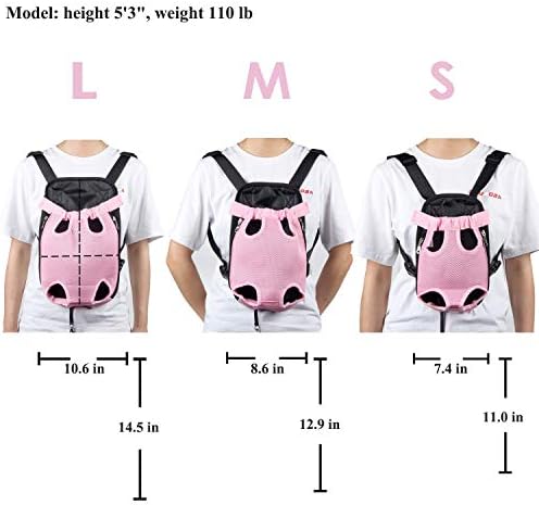 Dog Carrier Pink Legs Out Front Pet Carrier Backpack Comfortable Puppy