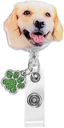 callie Personalized Pet Badge Reel - Custom Dog & Cat Photo, Cute ID