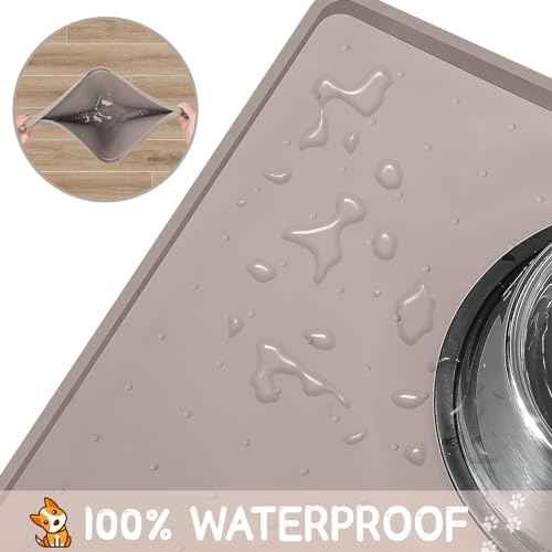 MateeyLife Silicone Cat & Dog Food Mat for Floors Waterproof