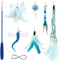 SONGWAY Cat Wand Toys for Indoor Cats - Cat Toy Set with Retractable