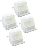 Lot of 4 Bird Cage White Plastic Seed Water Feeder Cups by Mcage
