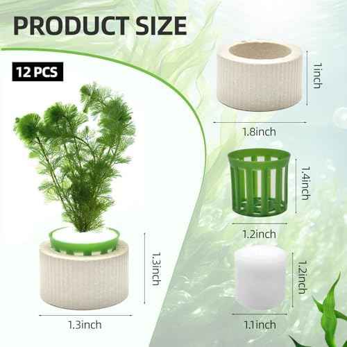 16 Pack Aquarium Plant Weights, Aquatic Plants Fixed Ring Set