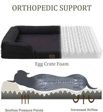 Bedfolks Orthopedic Dog Bed, Waterproof Dog Sofa Bed for Large Dogs