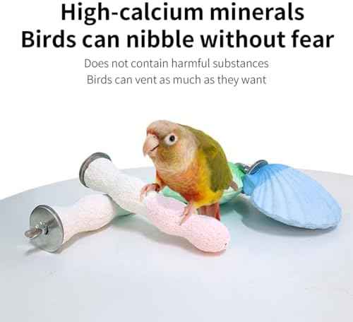 Bird Perches for Cage, Abrasive Surface High Calcium Mineral Parrot