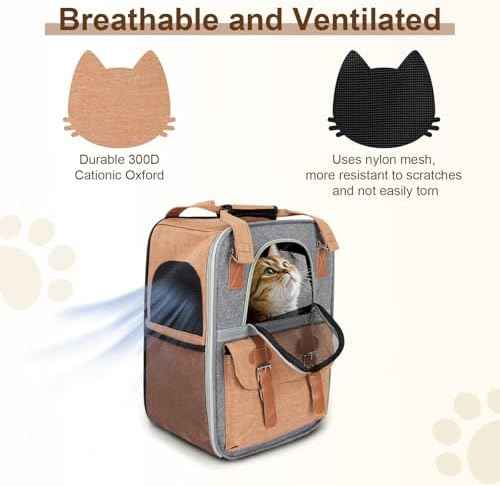 ‌YooxArmor Cat Carrier Backpack, Airline Approved Mesh Dog Backpack