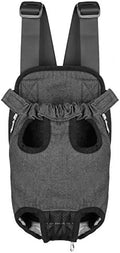 Pet Dog Puppy Cat Carrier Five Holes Backpack Double Shoulder Straps Denim by MOJUN