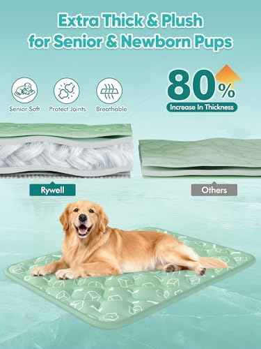 Rywell Dog Cooling Mat 2.0, Nature Green,59" x 40" Thick & Durable