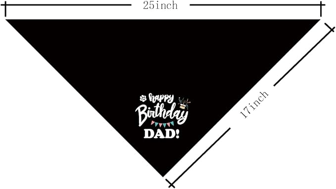Happy Birthday Dad Dog Bandana, Dad's Gift Dog Bandana, Pet Scarf Accessories - Image 4