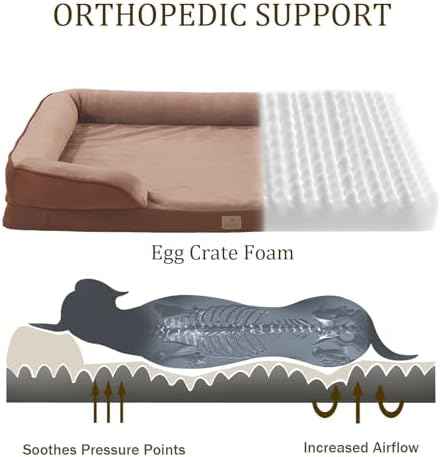 Bedfolks Orthopedic Dog Bed Extra Small, Waterproof Dog Sofa Bed for