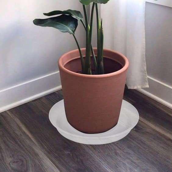2 Pack of 8 inch Plant Saucer Clear, Heavy Duty Plastic Plant Water Tray 8 inch - Image 6