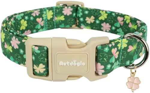 St. Patrick's Day Dog Collar,Green Clover Lucky Shamrock Puppy