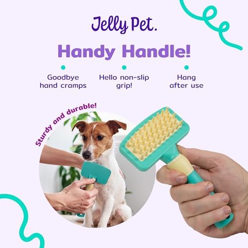 JELLY PET Deshedding Dog Bath Brush Scrubber - Image 3