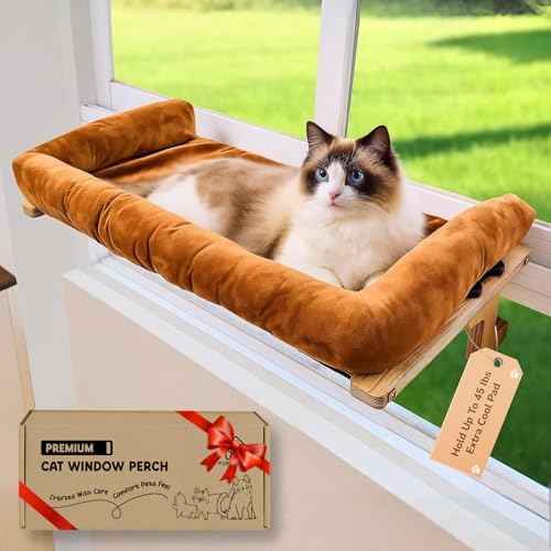 [Ready to Gift] PURRHOUSE 45LBS Cat Window Perch with Bolster, Hammock