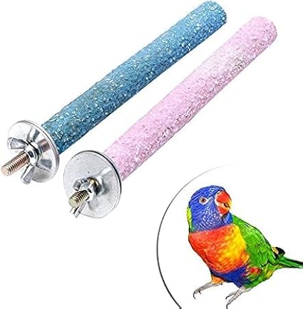 1Pc Color Random Bird Perch Stand Toy Wood Parrot Perch Stand Grinding Claw - Image 8