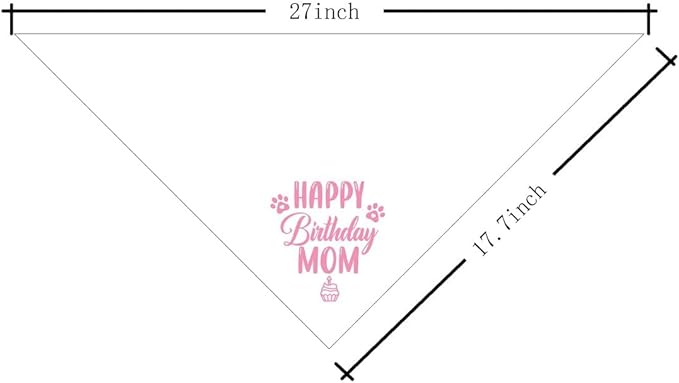 Happy Birthday Mom Dog Bandana - Image 3
