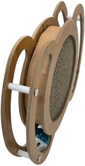Cat Scratcher Interactive Toy, 12 x 8.6 inch Wooden Scratching Board - Image 7