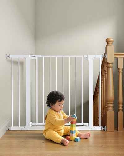 29.5-40.5" Baby Gate for Stairs, Dog Gate for Doorways, Walk Thru Auto