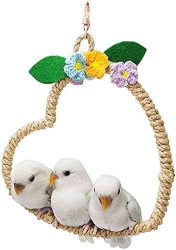 La La Pet® Bird Rope Swing with Hanging Hook Bird Rope Perch Bird