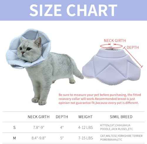 Soft Cat Recovery Collar,Adjustable Dog Cat Cone,Dog Protective Cone