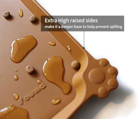 Hoki Found Silicone Pet Food Mats Tray - High-Lips Pet Dog Cat Bowl