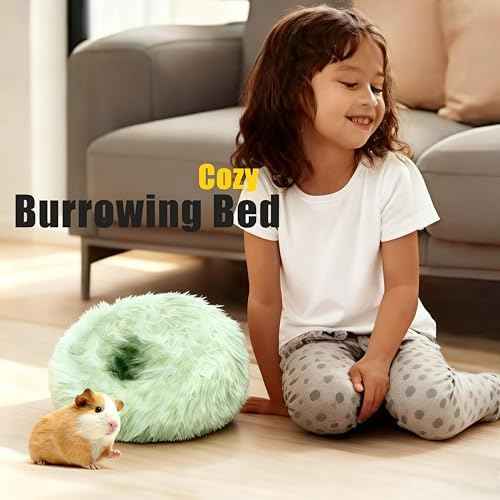 Guinea Pigs Bed Small Animal Bedding Donut-Shaped Burrowing Pet Bed