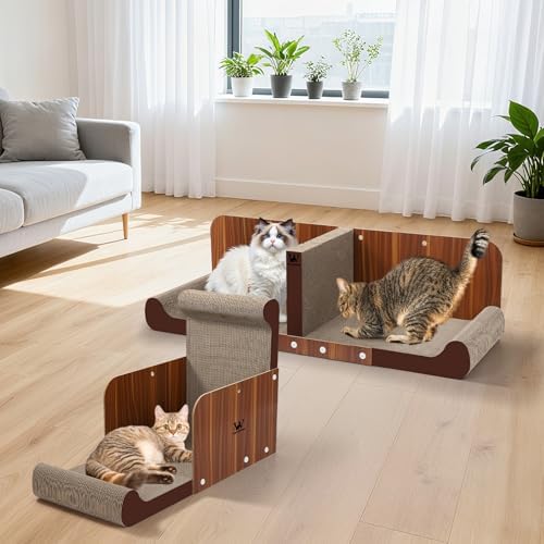 34 Inch Cat Scratcher Bed, Upgraded Cardboard Scratching Pad, Extra
