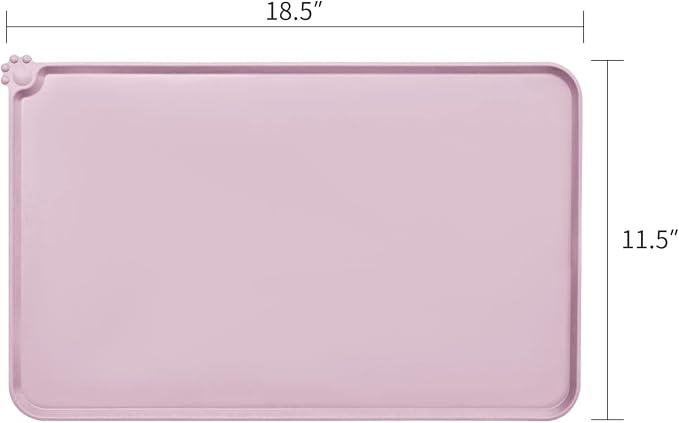 AUDWUD Silicone Waterproof Pet Feeding Mats, Anti Slip Bowl Pad, Dog Mat - Image 4