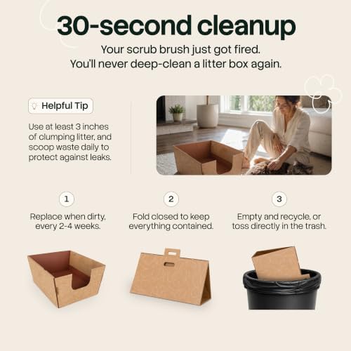 Cats Desire Disposable Cat Litter Boxes with High Sides - 15 Boxes