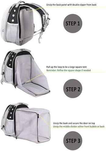Square Back Extension Pet Backpack Carrier for Cat and Small Puppy up
