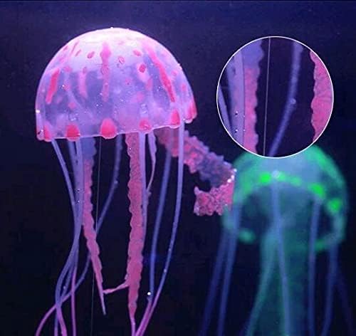 Lpraer 6 Pack Glow Jellyfish Floating Fish Tank Decorations Glowing Effect - Image 2