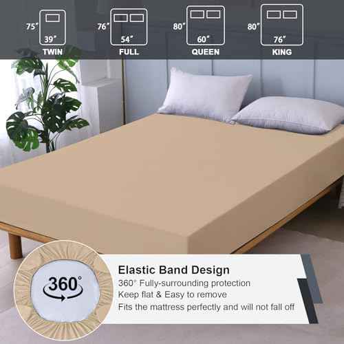 Twin Mattress Protector Waterproof, Fitted Sheet Style Breathable