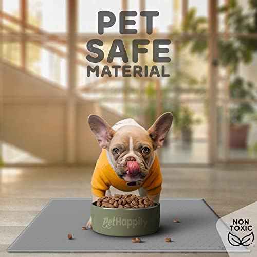 Dog Food Mat - 28x18 Raised Edges Dogs Mat for Food and Water Prevent