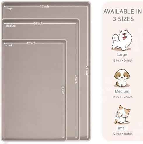 MateeyLife Silicone Cat & Dog Food Mat for Floors Waterproof