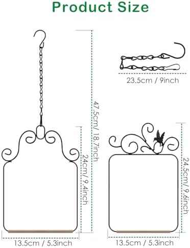 PACETAP Hummingbird Swings and Perches Metal Frame 2 Pack, Wild Bird