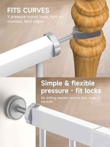 29.5-40.5" Baby Gate for Stairs, Dog Gate for Doorways, Walk Thru Auto
