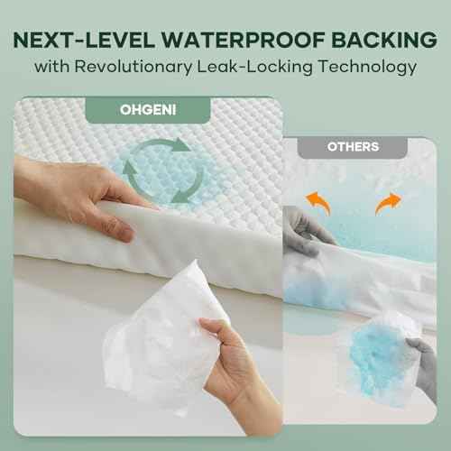 OhGeni Waterproof Mattress Protector,Twin Size Soft Bamboo Viscose Top