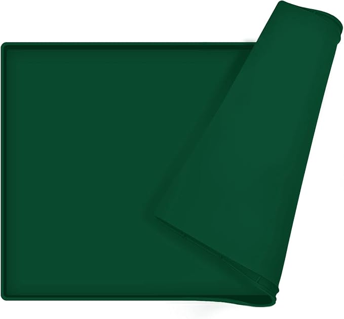 Dog Food Mat, Silicone Waterproof Food Tray, Non Slip Pet Bowl Mats Placemat by EIOKIT