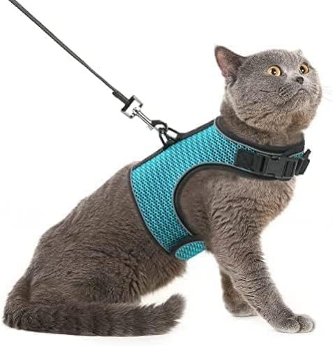 PUPTECK Soft Mesh Cat Vest Harness and Leash Set Puppy Padded Pet Harnesses by PUPTECK