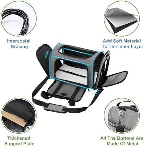 Soundy Large Cat Carrier Dog Carrier Under 25 Lbs,Collapsible