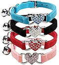 CHUKCHI Pink Soft Velvet Safe Cat Adjustable Collar by CHUKCHI