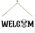 Welcome Sign for Front Door, Welcome Decor Wooden Hanging Sign for Wall Decor by corner+wind