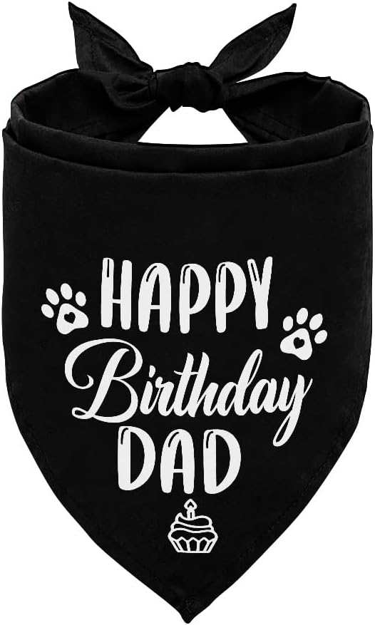 K31 Happy Birthday Dad Dog Bandana by AUII+JO+DESIGN