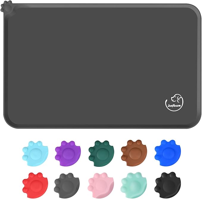 Silicone Waterproof Dog Cat Pet Feeding Mats, Non Slip, Easy Clean Pet Dog Cat by Juqiboom
