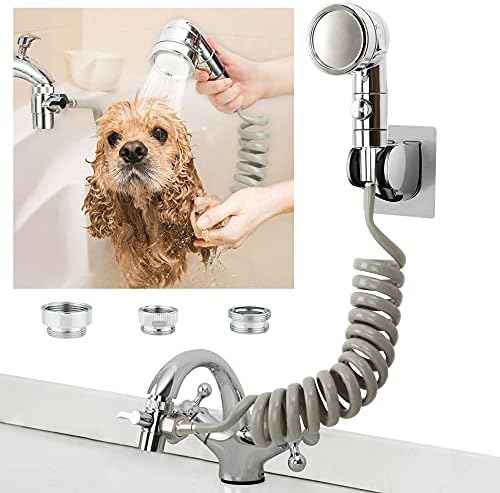 ZCONIEY Sink Faucet Sprayer Attachment Hair Pet Rinser Showerhead with