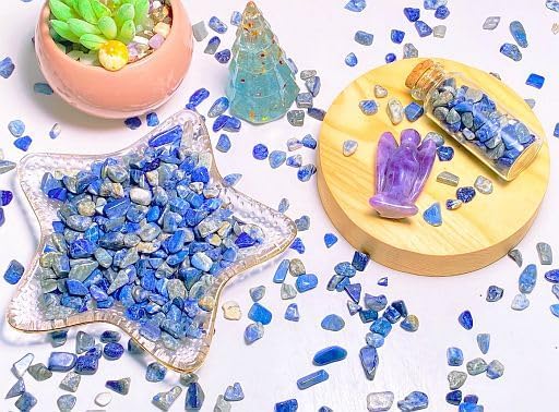 YATOJUZI Lapis Lazuli Aquarium Gravel Rocks Bulk Wholesale Tumbled Crystals - Image 3