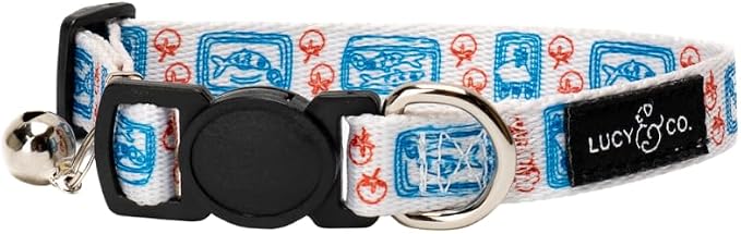 Lucy & Co. Tinned Fish Breakaway Cat Collar by LucyCo