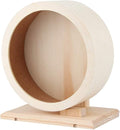Wooden Hamster Exercise Wheel, Silent Silent Running Wheel Wooden Small Pets by Tiiyee